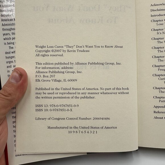 Kevin Trudeau The Weight Loss Cure Paperback 2007 Alliance Publishing USA - Picture 3 of 3